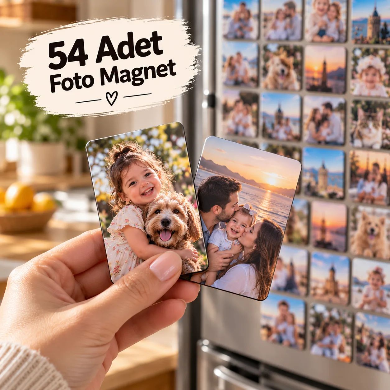 54 Adet Foto Magnet